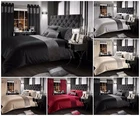 Luxury Crushed Velvet Duvet Cover Bedding Set W/Pillowcase Cream Silver Natural
