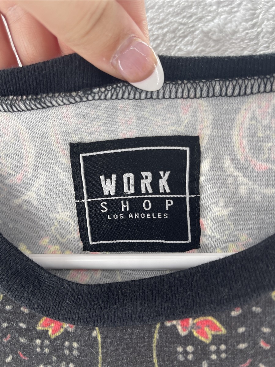 WorkShop Los Angeles Shirt Mens Large Lebowski Pattern All Over Printed