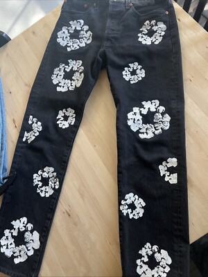 Black Denim Tears X Levi's Cotton Wreath Jean | eBay