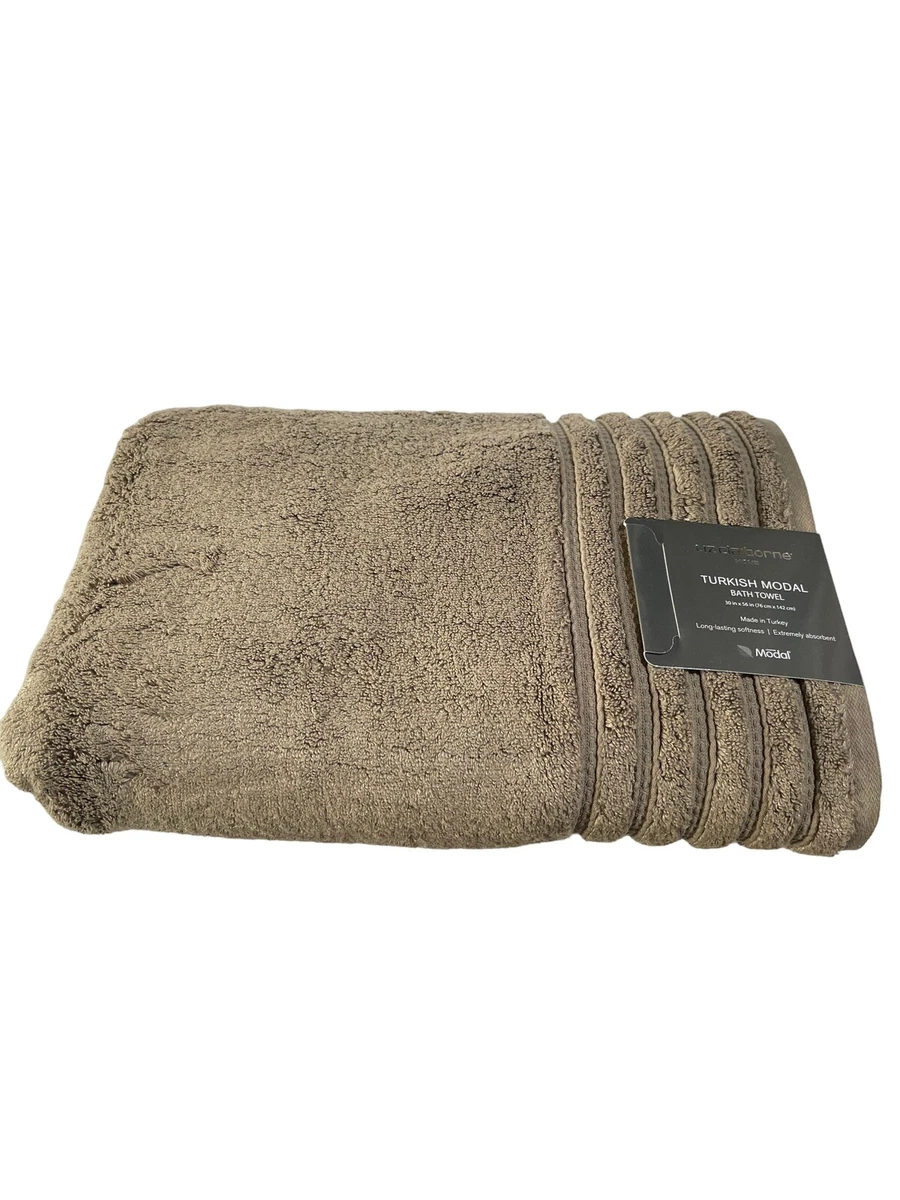 Liz Claiborne Home Turkish Modal Bath Towel 30x56” Extremely Absorbent Brown