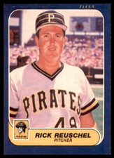 1986 FLEER BASEBALL CARD PITTSBURGH PIRATES #618 RICK REUSCHEL