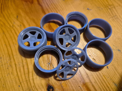 Rotiform TMB 3DPrinted wheels Reifen Maßstabsmodell Diecast im Maßstab 1:18