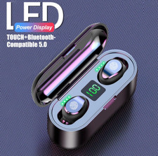 CUFFIE BLUETOOTH 5.0 SENZA FILI AURICOLARI WIRELESS SPORT ANDROID IPHONE TWS LED