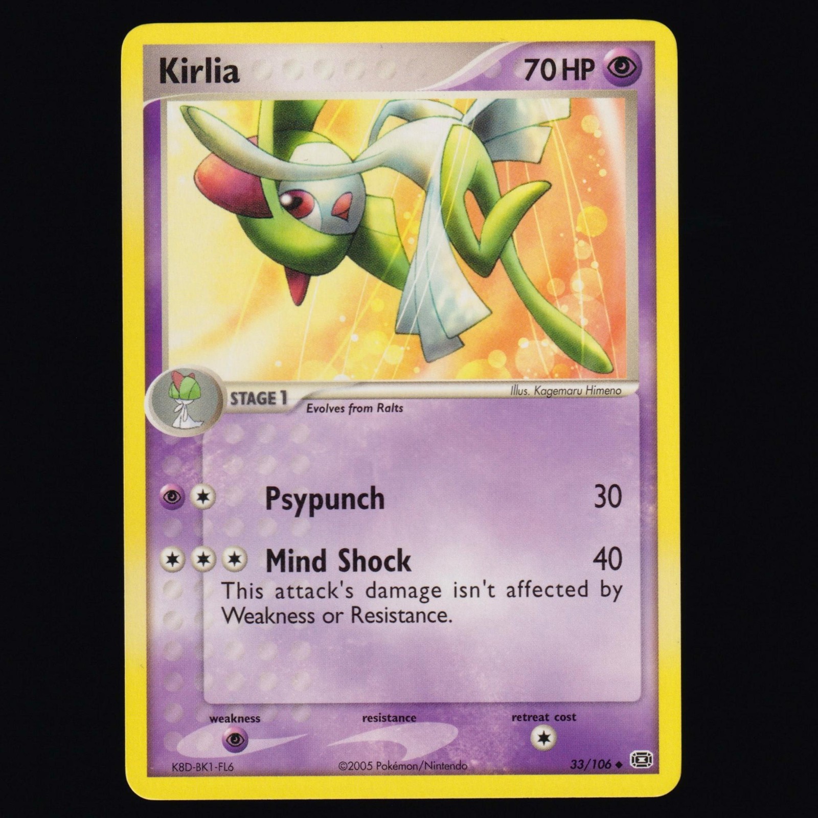 Kirlia 33/106 Emerald Uncommon Vintage 2005 Pokemon TCG NM