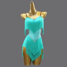 Professional Latin Fringes Ballroom Performance Dance Dress Cha Cha Rumba Samba