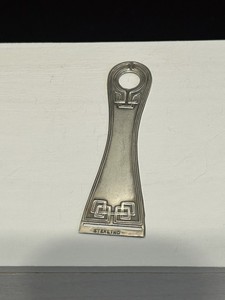 Sewing Tool Victoriana Pendant  Art Deco Sterling Bodkin Ribbon Lacer & Chain