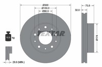 2X Textar Bremsscheibe PRO 92157303 FüR Fiat Boxer Jumper Ducato Peugeot CitroËN