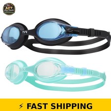 TYR Youth Fit Swimple Goggles, Black and Teal...
