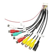 20Pin Android Radio RCA Wire Harness Assembly with 9 Plug Car Stereo RCA