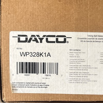 Dayco WP328K1A Engine Timing Belt Kit with Water Pump