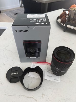 Canon EF 35 mm f/1.4L II USM Wide   Excellent + Original Box + Warranty Card USA