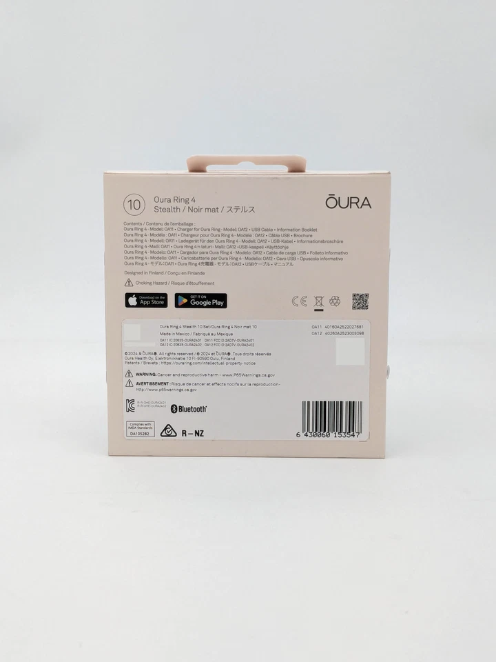 Oura Ring 4 Stealth Size 10 Smart Ring Sleep Tracking Wearable - Fitness Tracker - Image 3 of 4