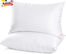 EIUE Hotel Collection Bed Pillows for Sleeping 2 Pack Queen Size Super Soft Down