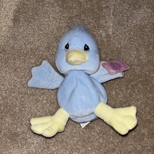 1997 Enesco Precious Moments Tender Tails Plush Light Blue Bird Duck With Tag