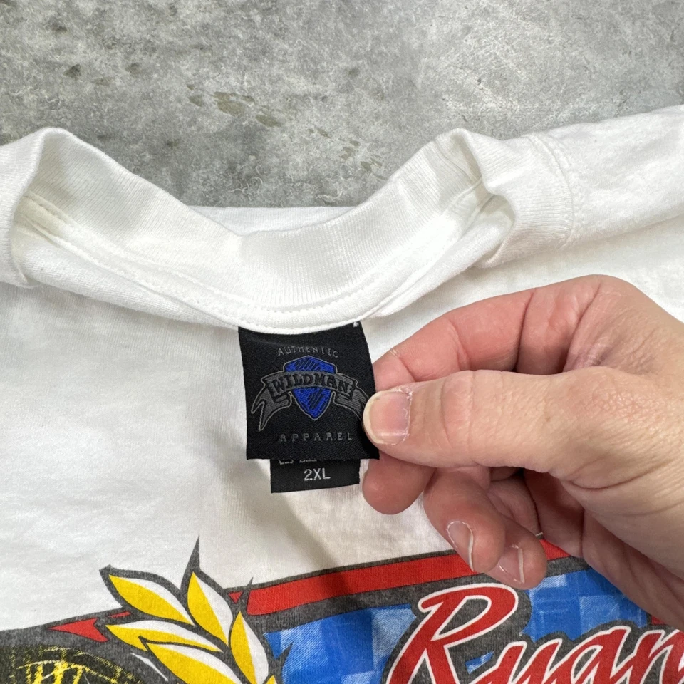 Camisa De Colección Ryan Newman Para Hombres 2XL Blanca NASCAR Racing 1st Win Mobil 12 2000s Foto 4 de 4