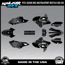 Kit de gráficos para Suzuki DRZ400 Polisport Restyle (2000-2024) Turbo - HUMO