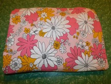 VTG CANNON MONTICELLO TWIN FITTED SHEET BLOSSOM FESTIVAL PINK FLOWER POWER DAISY