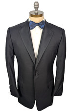 HICKEY FREEMAN Collection Grosgrain Black 1 Btn Tux Tuxedo Jacket Sz 39R 40R USA