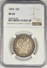 1898 BARBER HALF DOLLAR ~ NGC XF45 ~ NICE AND ORIGINAL!