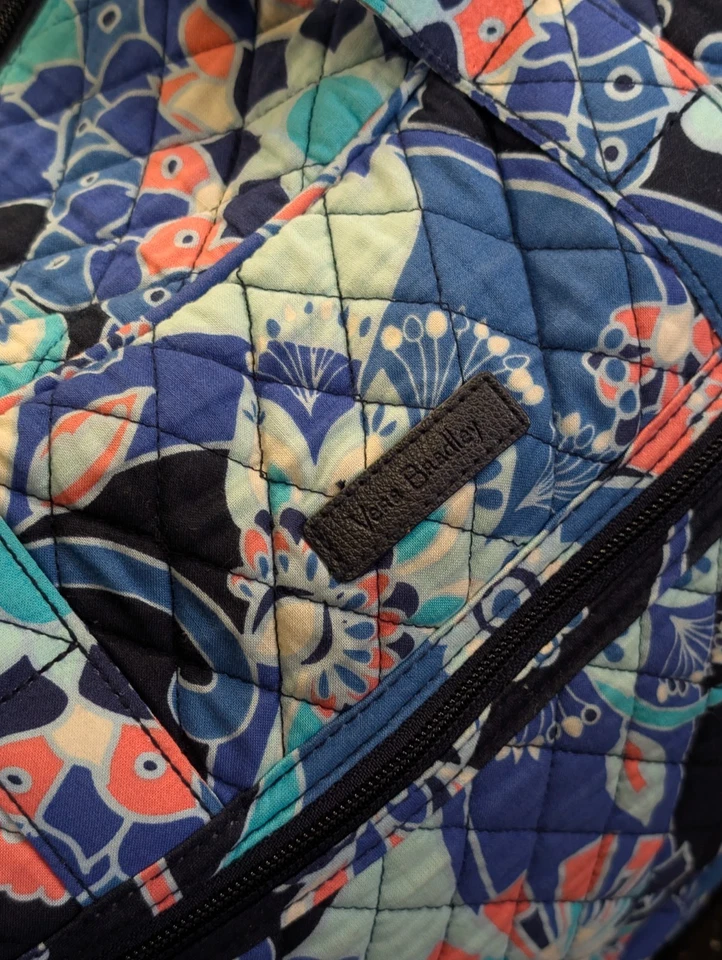 Bolso de Mano Vera Bradley Grande Flor de Loto Remolino 20" Viaje Foto 3 de 4