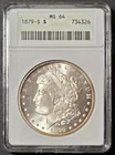 1879-S Morgan Dollar MS64 - Old, small, white ANACS holder