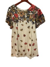 Kimchi Blue Floral Babydoll Dress – Size Small – Cream Multi
