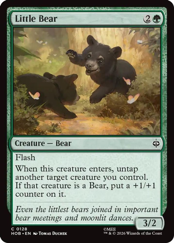 2026 Magic: The Gathering The Hobbit Little Bear (#128, Foil, Common, Near Mint)