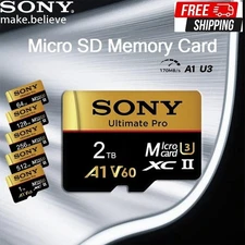 SONY Micro SD Card 2TB 512GB 256GB 128GB TF Memory Card Extreme 1TB U3 4K High