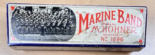 Vintage M. HOHNER No. 1896 Marine Band Harmonica Key of G Made in Germany