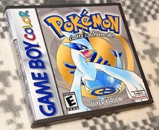 Authentic Pok mon Silver Version Cartridge for GBC Case, New Battery, Saves