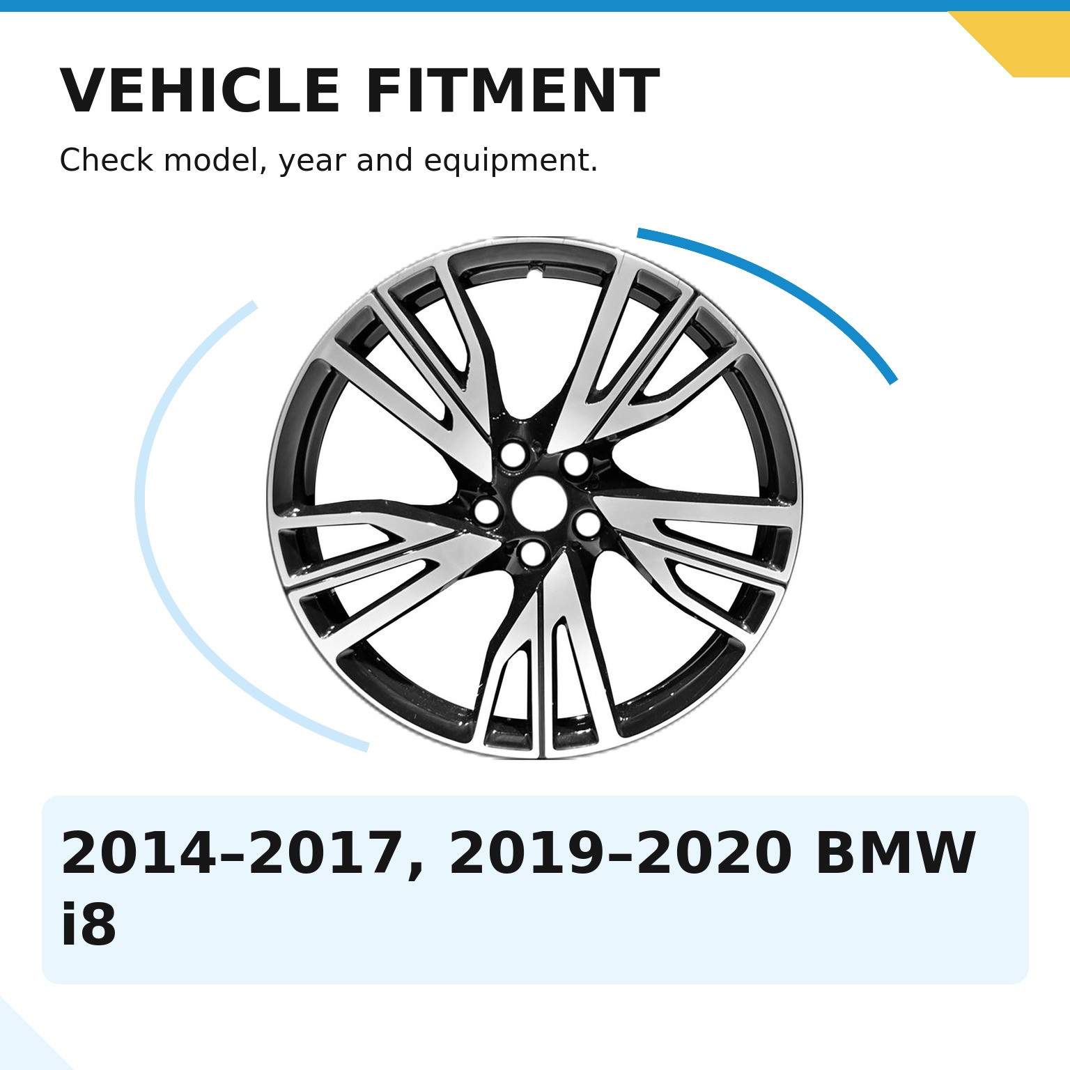 BMW i8 2014-2020 Rear Wheel Black