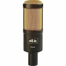 Heil Sound PR40 Large Diameter Dynamic Cardioid Studio Microphone Black/Gold