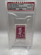 1964 Slania Stamps World Champion Boxers #11 Jack Sharkey PSA 10