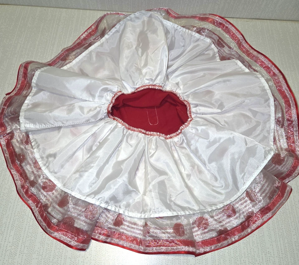 Vestido de Navidad Bastón de Caramelo Ediciones Raras Niñas Pequeñas 18 meses Falda de 3 Capas Foto 3 de 4