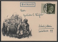 DEUTSCHLAND 3. REICH 2. WELTKRIEG FELDPOST Wehrmacht POSTKARTE...