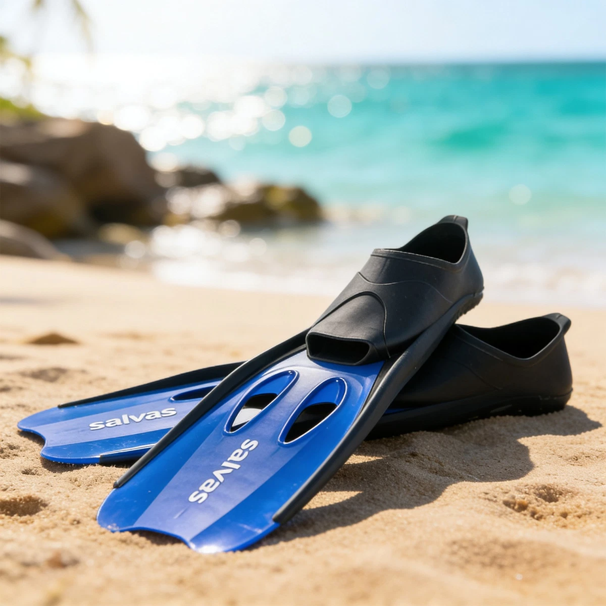 SALVAS Schwimmflossen Cancun Schnorchel Taucher Lang Flosse Erwachsen&Kind 27-45