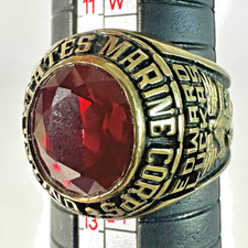Vintage USMC Vietnam Veteran Belfort Ring Edward Luckas 1960-1964 Military Jewel