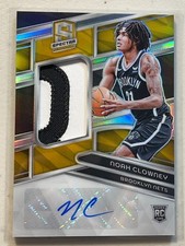 Noah Clowney 2023-24 Panini Spectra /10 Gold Prizm RPA Patch Auto RC Rookie #218