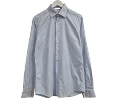 Suitsupply Slim Fit Shirt 15.75 L 40 Tessitura Monti Blue Check Egyptian Cotton