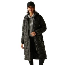 Regatta Womens Embrie Longline Water Repellent Padded Jacket - Black - 14