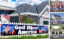 God Bless America Banner 118 x 20 inch 4th of July God Bless America 4
