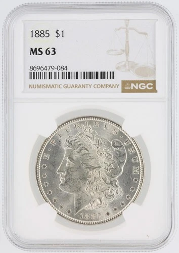 1885 Morgan Silver Dollar NGC MS63 S$1 Philadelphia Minted No Reserve