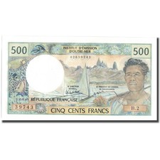 [#647511] Banknote, New Caledonia, 500 Francs, Undated (1969-92), KM:60e, UNC