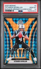 2025 PANINI MOSAIC ELEVATE ORANGE FLUORESCENT #6 TETAIROA MCMILLAN ROOKIE PSA 10