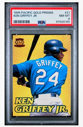 1995 Pacific Gold Prisms Ken Griffey Jr. PSA 8