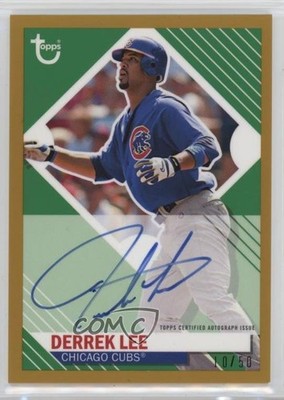 2021 Topps Brooklyn Collection Gold 10/50 Derrek Lee #BKA-DLE Auto 08r6