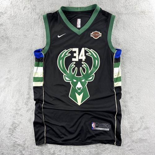 Giannis Antetokounmpo Bucks Nike Swingman Jersey Black Sz 50 XL