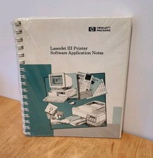 HEWLETT PACKARD LaserJet III Software Application Notes  NEW SEALED Edition 1