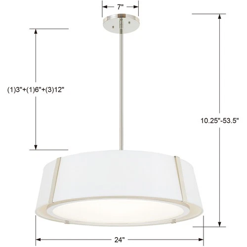 Crystorama FUL-907-PN_CEILING Fulton Semi-Flush Mount Polished Nickel - Picture 6 of 6