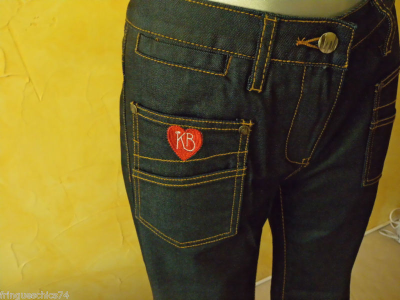 Jean évasé Femme Kanabeach Fanni - Taille 38, Couleur Gris, Coupe Bootcut, Neuf Avec étiquette